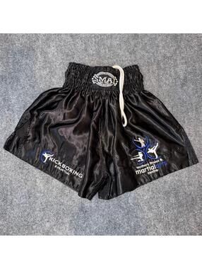 Beautiful Kickboxing Black Dazzle Fight Shorts Mens LG Vtg y2k 90s Rare